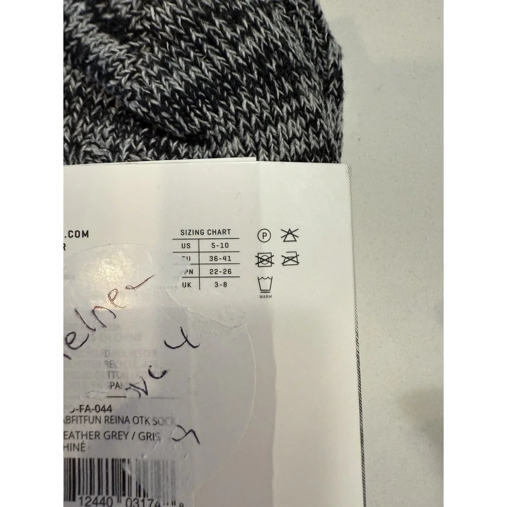 Richer Poorer Over The Knee Textured Socks 5-10 Polyester Blend Heather Gray NEW